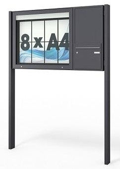 Schaukasten mit Briefkasten Schaukasten mit Briefkasten